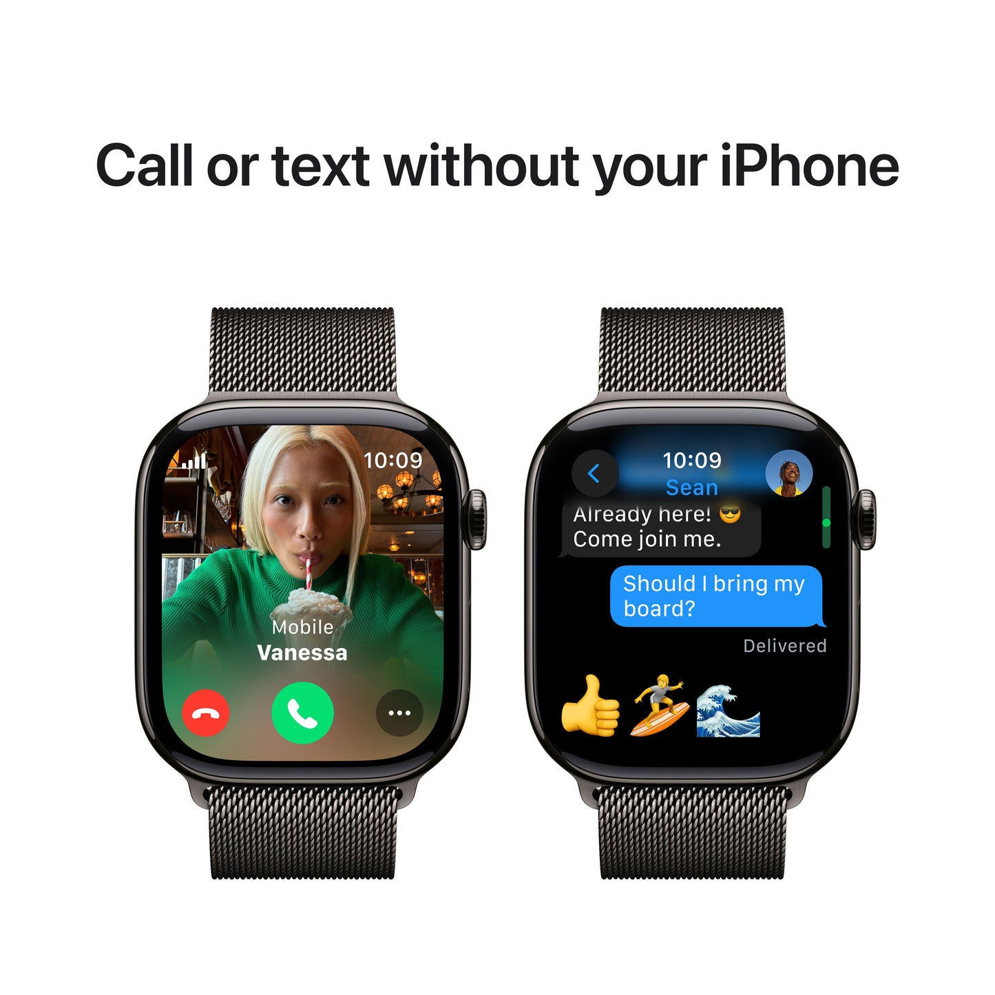 Apple Watch Series 10 GPS + cellás 46 mm-es pala titán tok pala Milanese hurokkal - S/M - iSTYLE HU