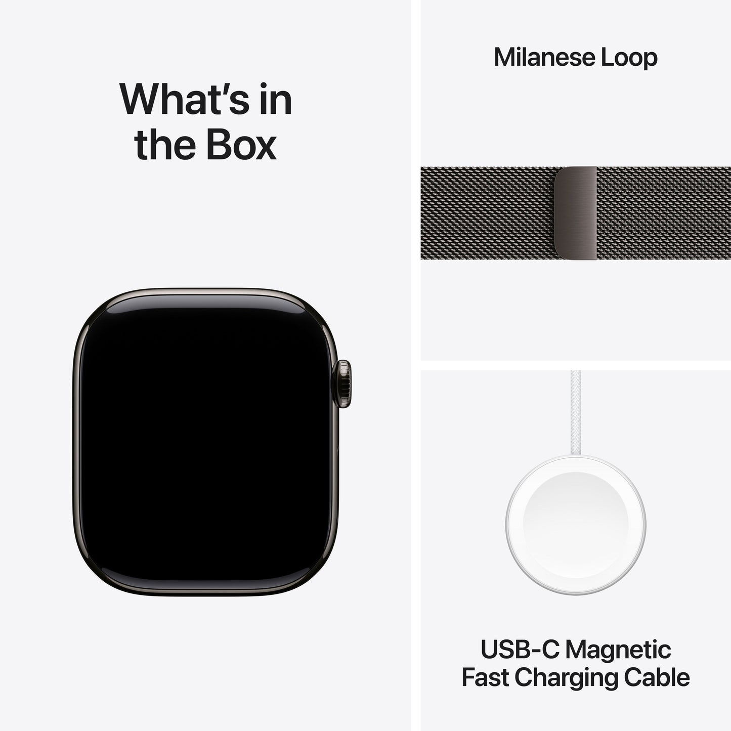 Apple Watch Series 10 GPS + cellás 46 mm-es pala titán tok pala Milanese hurokkal - S/M - iSTYLE HU