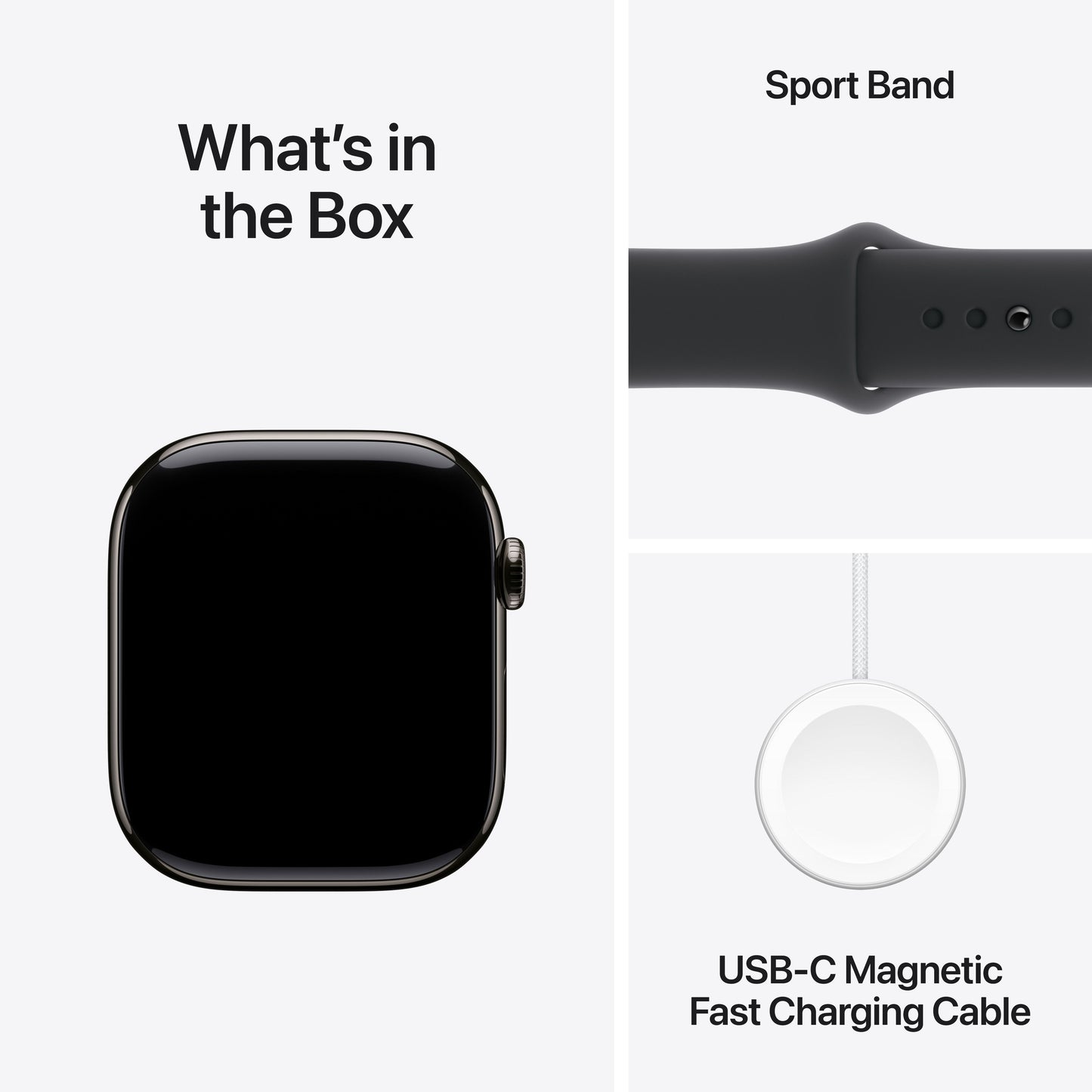 Apple Watch Series 10 GPS + cellás 46 mm-es pala titán tok fekete sportpánttal - M/L - iSTYLE HU