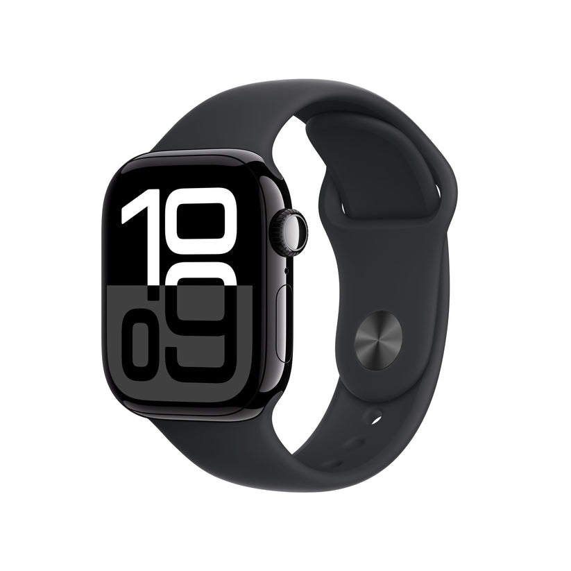 Apple Watch Series 10 GPS + cellás 42 mm-es Jet Black alumínium tok fekete sportszíjjal - S/M - iSTYLE HU