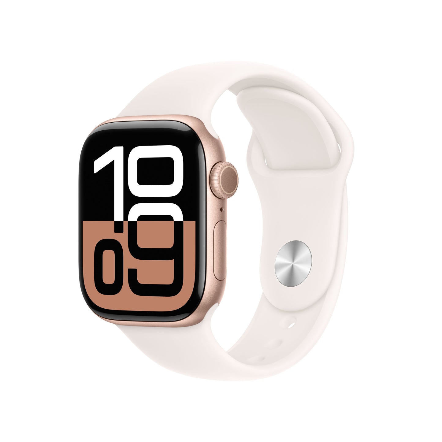 Apple Watch Series 10 GPS + cellás 42 mm-es rózsa arany alumínium tok világos pirosító sportszíjjal - M/L - iSTYLE HU