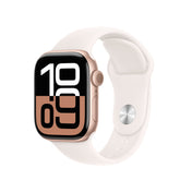 Apple Watch Series 10 GPS + cellás 42 mm-es rózsa arany alumínium tok világos pirosító sportszíjjal - M/L - iSTYLE HU