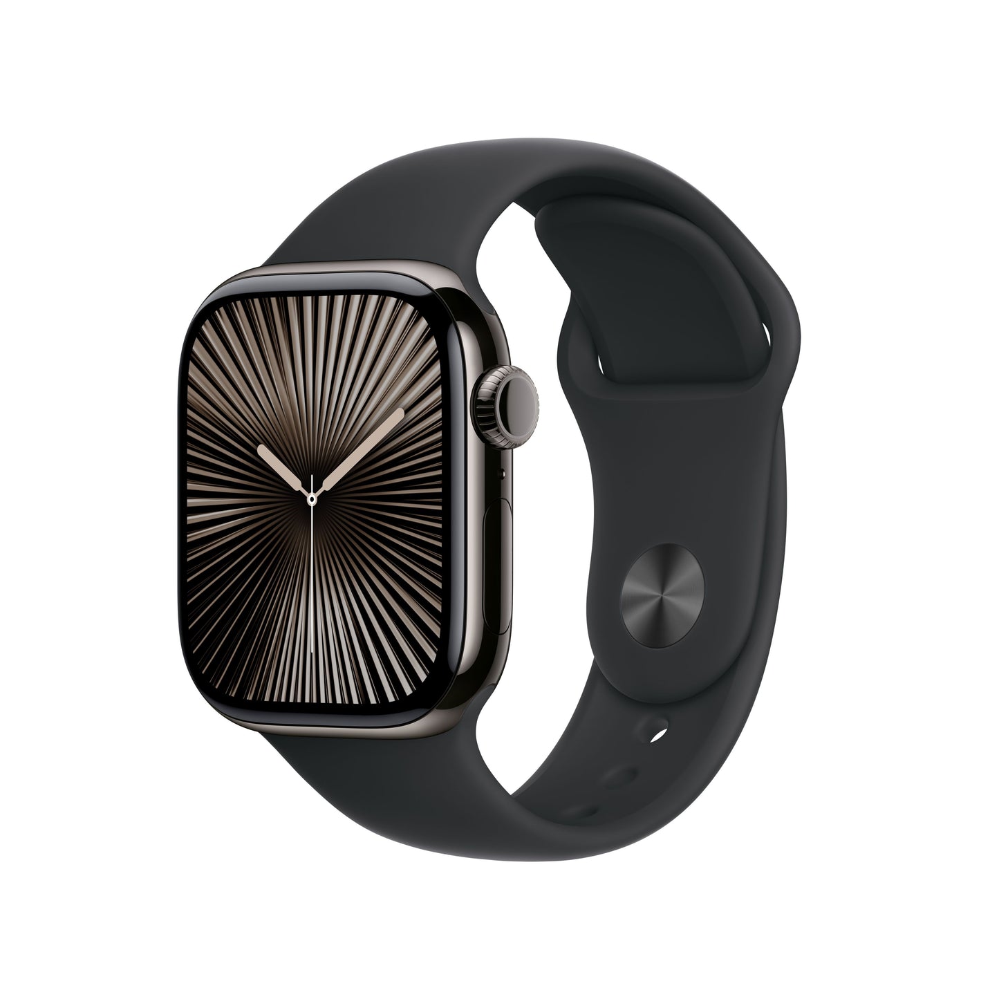 Apple Watch Series 10 GPS + cellás 42 mm-es pala titán tok fekete sportpánttal - S/M - iSTYLE HU