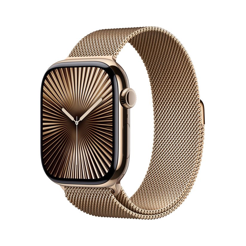 Apple Watch Series 10 GPS + cellás 46 mm-es arany titán tok arany Milanese hurokkal - M/L - iSTYLE HU