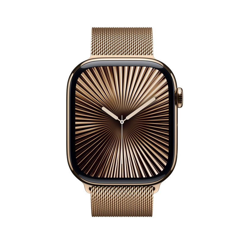Apple Watch Series 10 GPS + cellás 46 mm-es arany titán tok arany Milanese hurokkal - M/L - iSTYLE HU