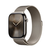 Apple Watch Series 10 GPS + cellás 46 mm-es természetes titán tok természetes milánói hurokkal - M/L - iSTYLE HU