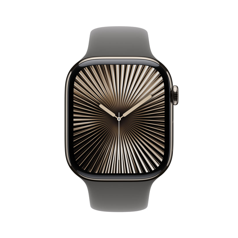 Apple Watch Series 10 GPS + cellás 46 mm-es természetes titán tok kőszürke sportszíjjal - S/M - iSTYLE HU