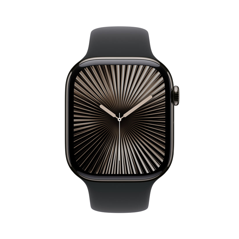 Apple Watch Series 10 GPS + cellás 46 mm-es pala titán tok fekete sportpánttal - M/L - iSTYLE HU