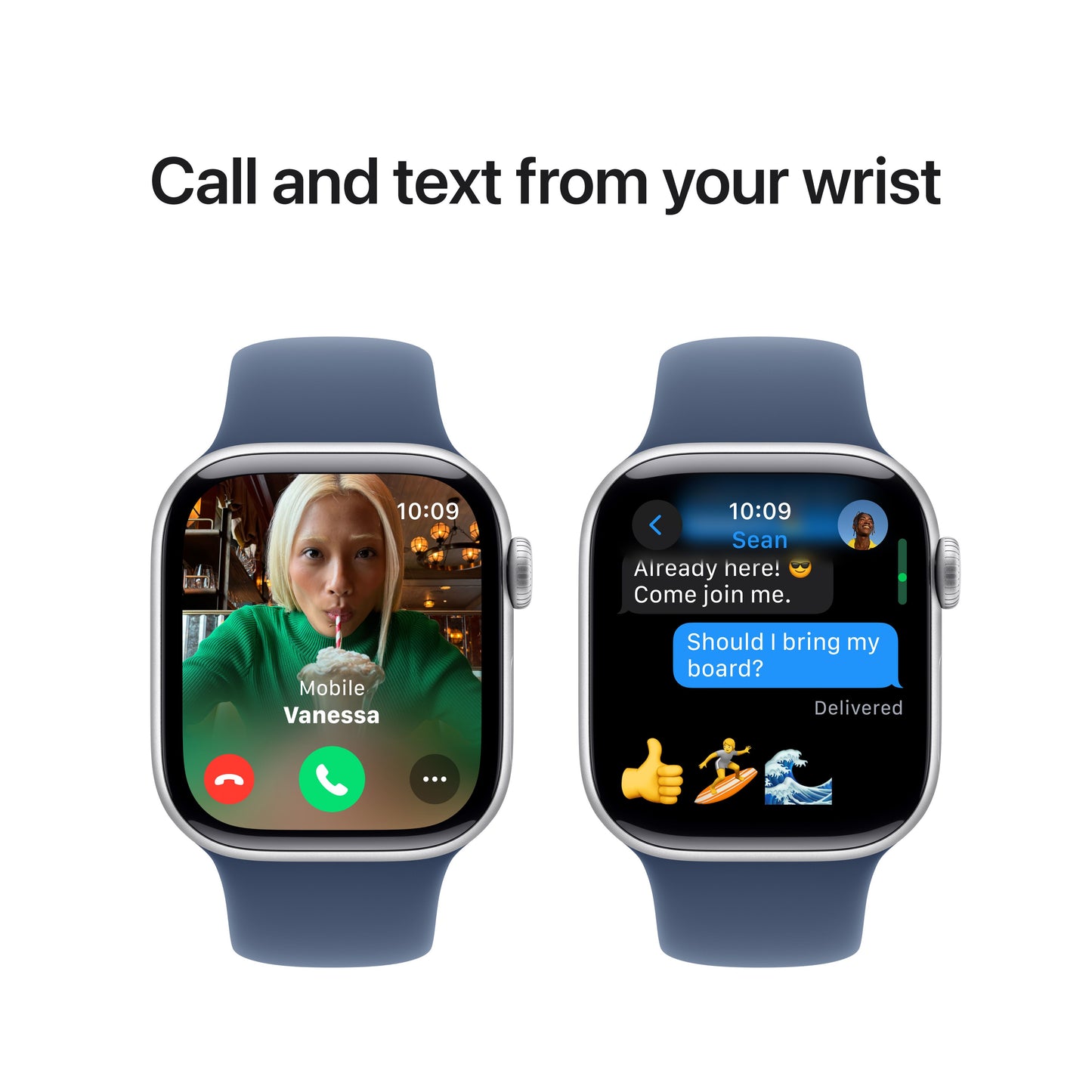 Apple Watch Series 10 GPS 42 mm-es ezüst alumínium tok farmer sportszíjjal - M/L - iSTYLE HU