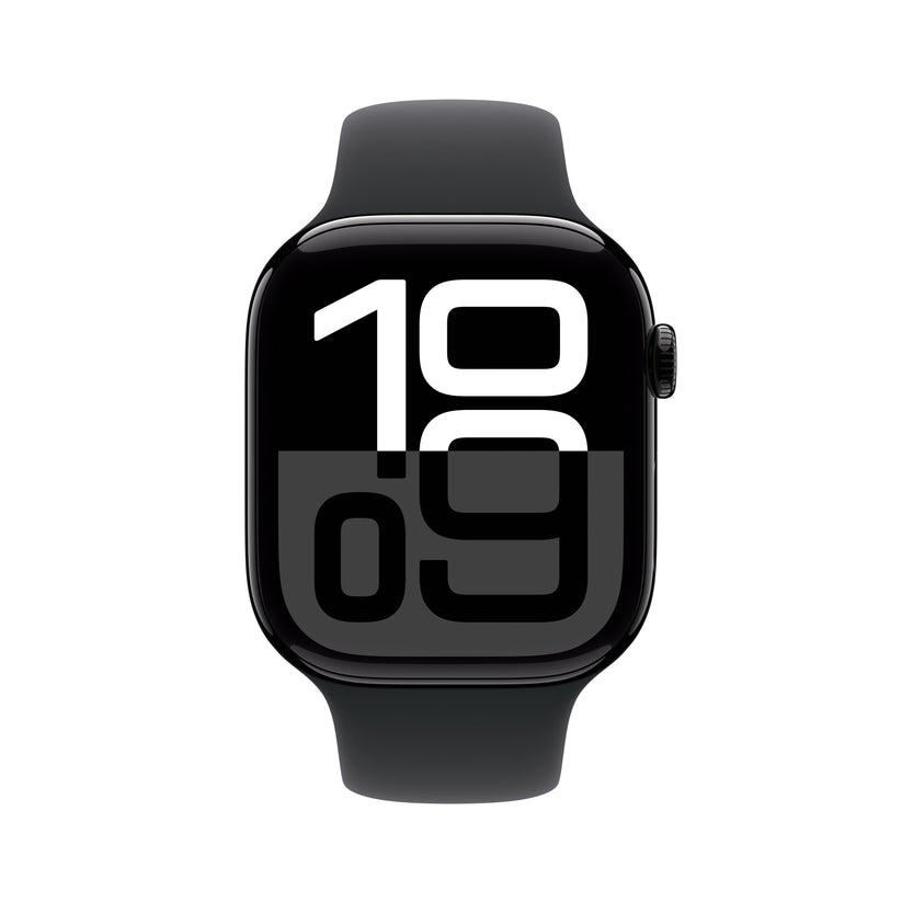Apple Watch Series 10 GPS 46 mm-es Jet Black alumínium tok fekete sportszíjjal - M/L - iSTYLE HU