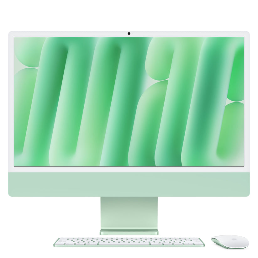 24 hüvelykes iMac Retina 4,5K kijelzővel: Apple M4 chip 8 magos CPU-val és 8 magos GPU-val, 256GB SSD, 24GB RAM, Magic Mouse, Magic Keyboard - magyar - zöld CTO