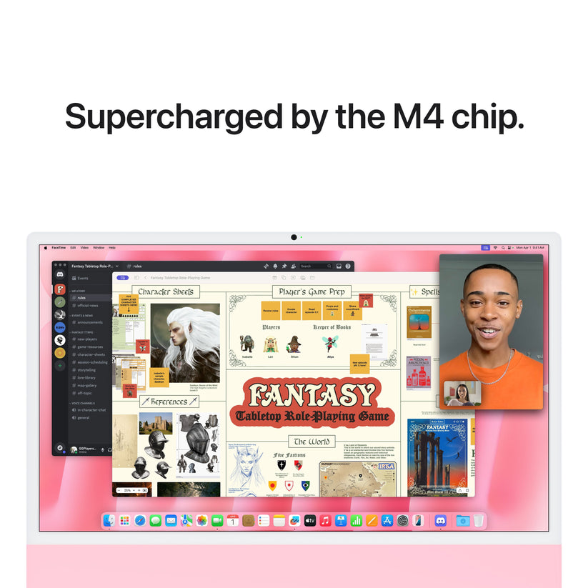 24 hüvelykes iMac Retina 4,5K kijelzővel: Apple M4 chip 8 magos CPU-val és 8 magos GPU-val, 256GB SSD, 16GB RAM, Magic Mouse, Magic Keyboard Touch ID-val és számbillentyűzettel – magyar - rózsaszín CTO