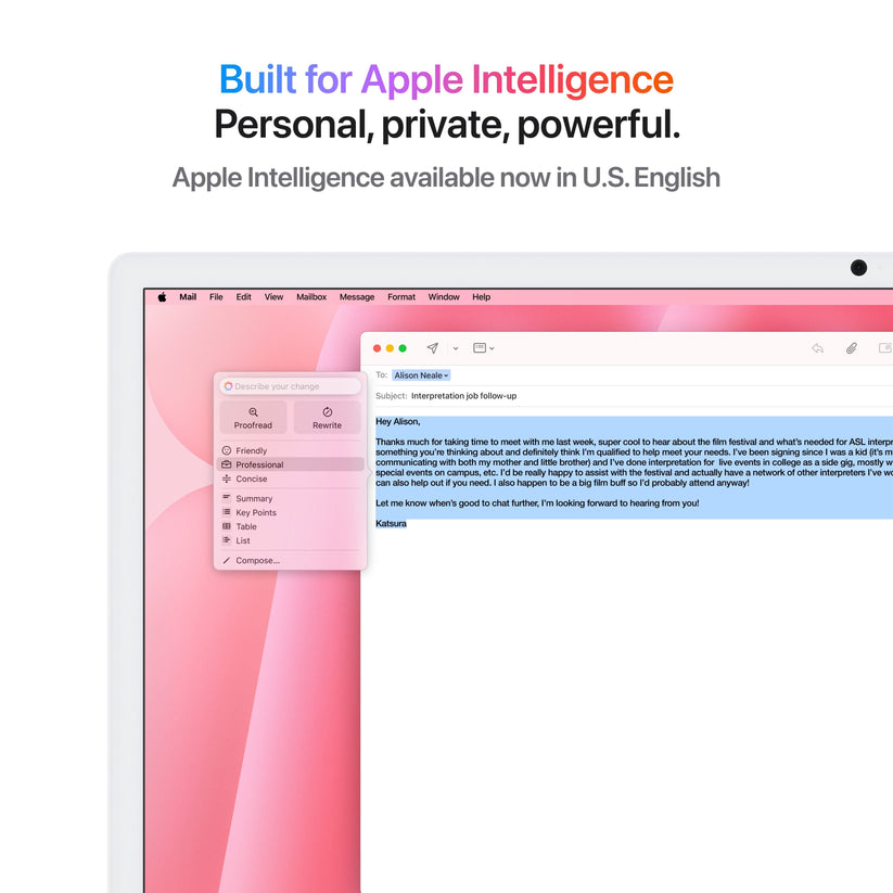 24 hüvelykes iMac Retina 4,5K kijelzővel: Apple M4 chip 10 magos CPU-val és 10 magos GPU-val, 512GB SSD, 32GB RAM, Magic Mouse, Magic Keyboard Touch ID-val és számbillentyűzettel – nemzetközi angol - rózsaszín CTO