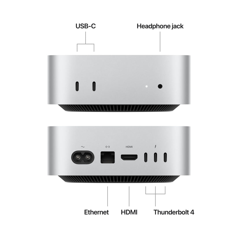 Mac mini: Apple M4 chip 10 magos CPU-val és 10 magos GPU-val, 256 GB SSD - ezüst - iSTYLE HU