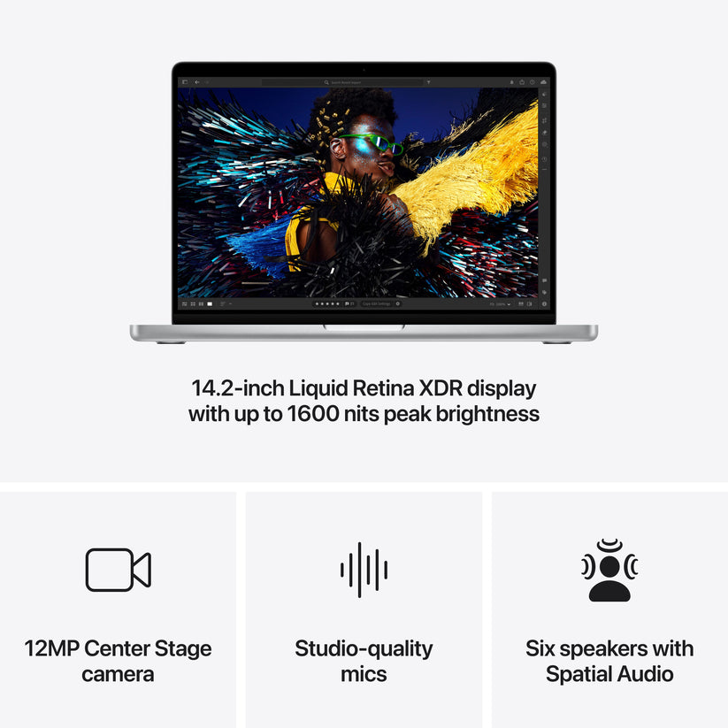 14 hüvelykes MacBook Pro: Apple M4 chip 10 magos CPU-val és 10 magos GPU-val, 1 TB SSD - ezüst - iSTYLE HU