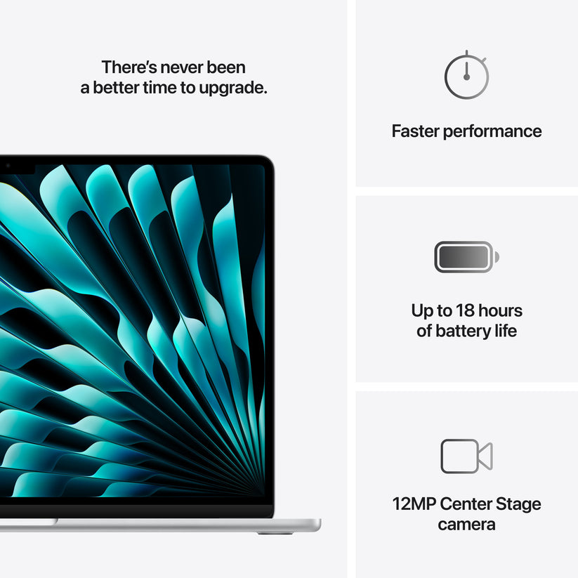 15 hüvelykes MacBook Air: Apple M4 chip 10 magos CPU-val és 10 magos GPU-val, 512 GB SSD - ezüst - iSTYLE HU