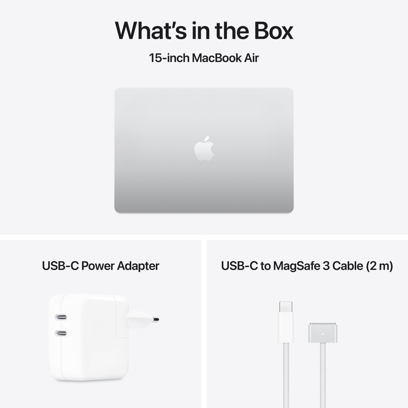 15 hüvelykes MacBook Air: Apple M4 chip 10 magos CPU-val és 10 magos GPU-val, 512 GB SSD - ezüst - iSTYLE HU