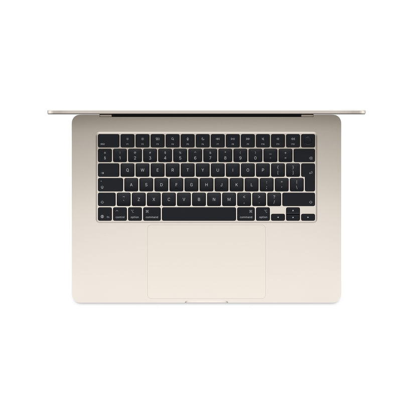 15 hüvelykes MacBook Air: Apple M4 chip 10 magos CPU-val és 10 magos GPU-val, 512GB SSD, 32GB RAM, Háttér-világítású Magic Keyboard Touch ID-val – magyar - csillagfény CTO