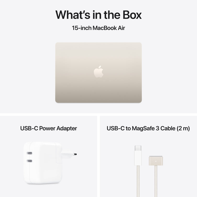 15 hüvelykes MacBook Air: Apple M4 chip 10 magos CPU-val és 10 magos GPU-val, 256 GB SSD - Starlight - iSTYLE HU
