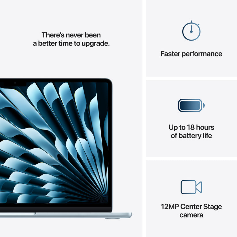 13 hüvelykes MacBook Air: Apple M4 chip 10 magos CPU-val és 8 magos GPU-val, 256 GB SSD - égkék - iSTYLE HU