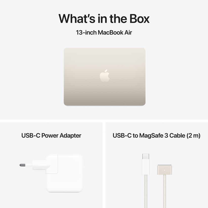 13 hüvelykes MacBook Air: Apple M4 chip 10 magos CPU-val és 10 magos GPU-val, 512 GB SSD - Starlight - iSTYLE HU