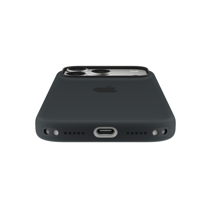 MagSafe-rögzítésű iPhone 17 Pro-szilikontok – fekete - iSTYLE HU