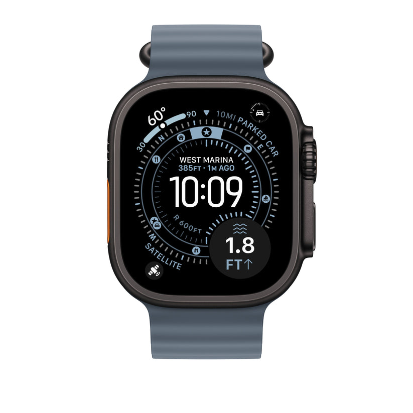 49mm acélkék Oceán szíj bővítő - fekete Titán bevonat - iSTYLE HU