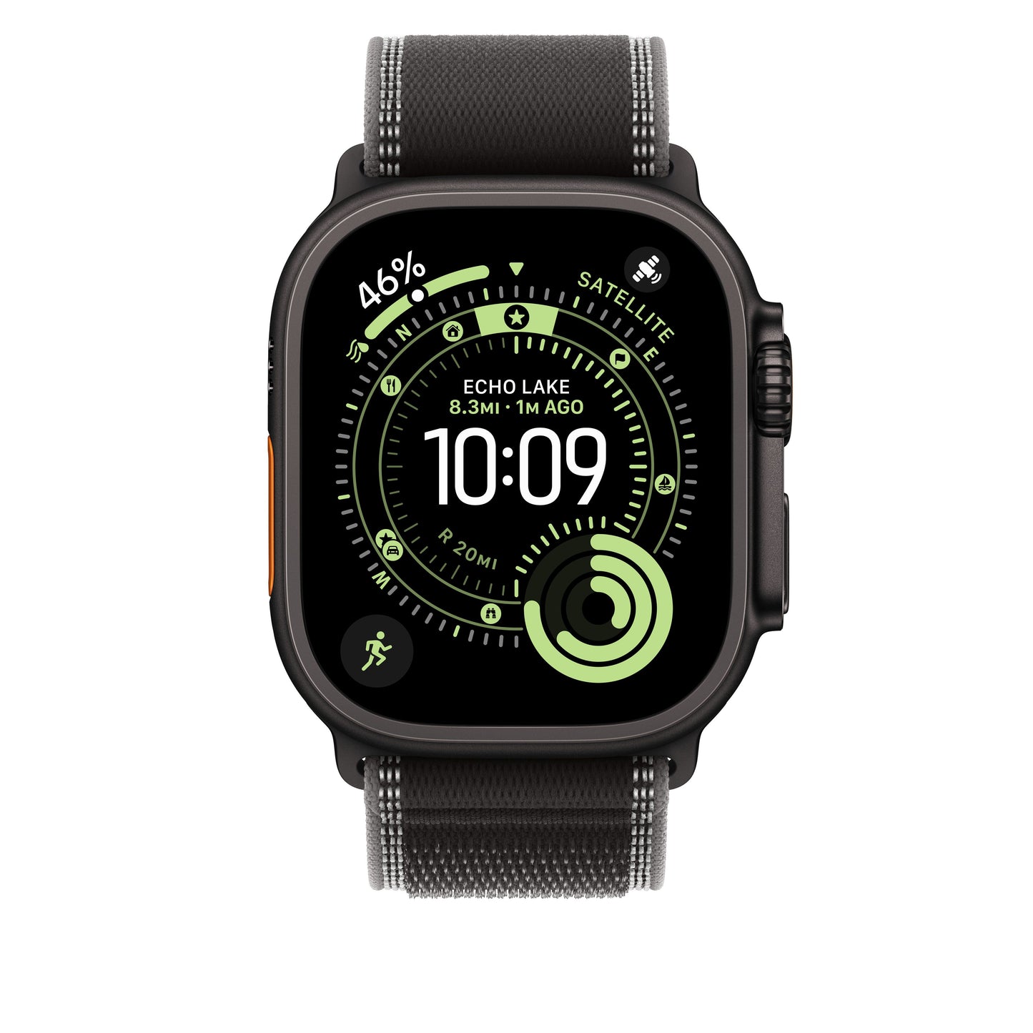 49mm fekete/hamuszürke Terep pánt - M/L - fekete Titán bevonat - iSTYLE HU
