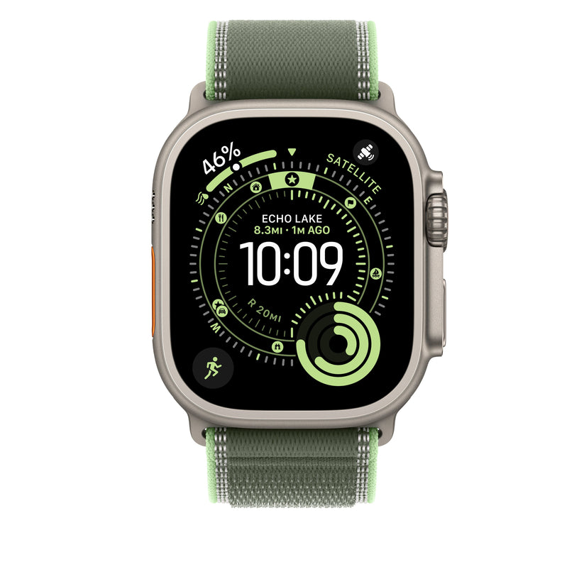 49mm zöld-élénk neonzöld Terep pánt – S/M - natúr Titán bevonat - iSTYLE HU