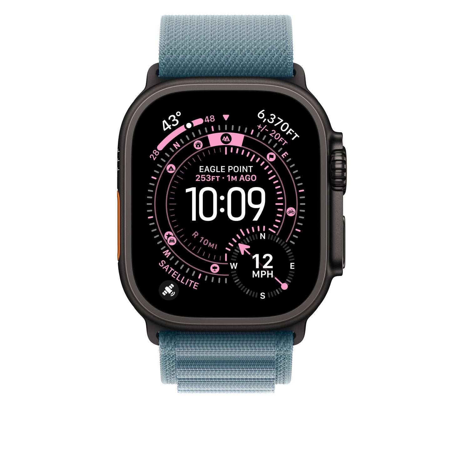49mm világoskék Alpesi pánt - M - fekete Titán bevonat - iSTYLE HU
