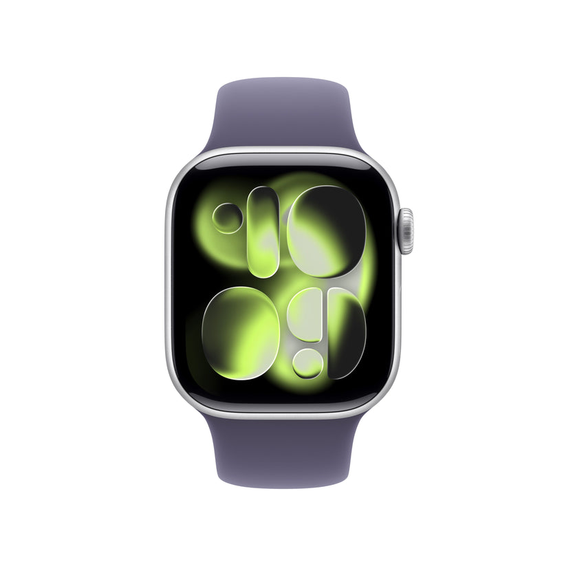 Apple Watch Series 11 GPS 42mm ezüst alumíniumtok, lila köd sportszíj - S/M - iSTYLE HU