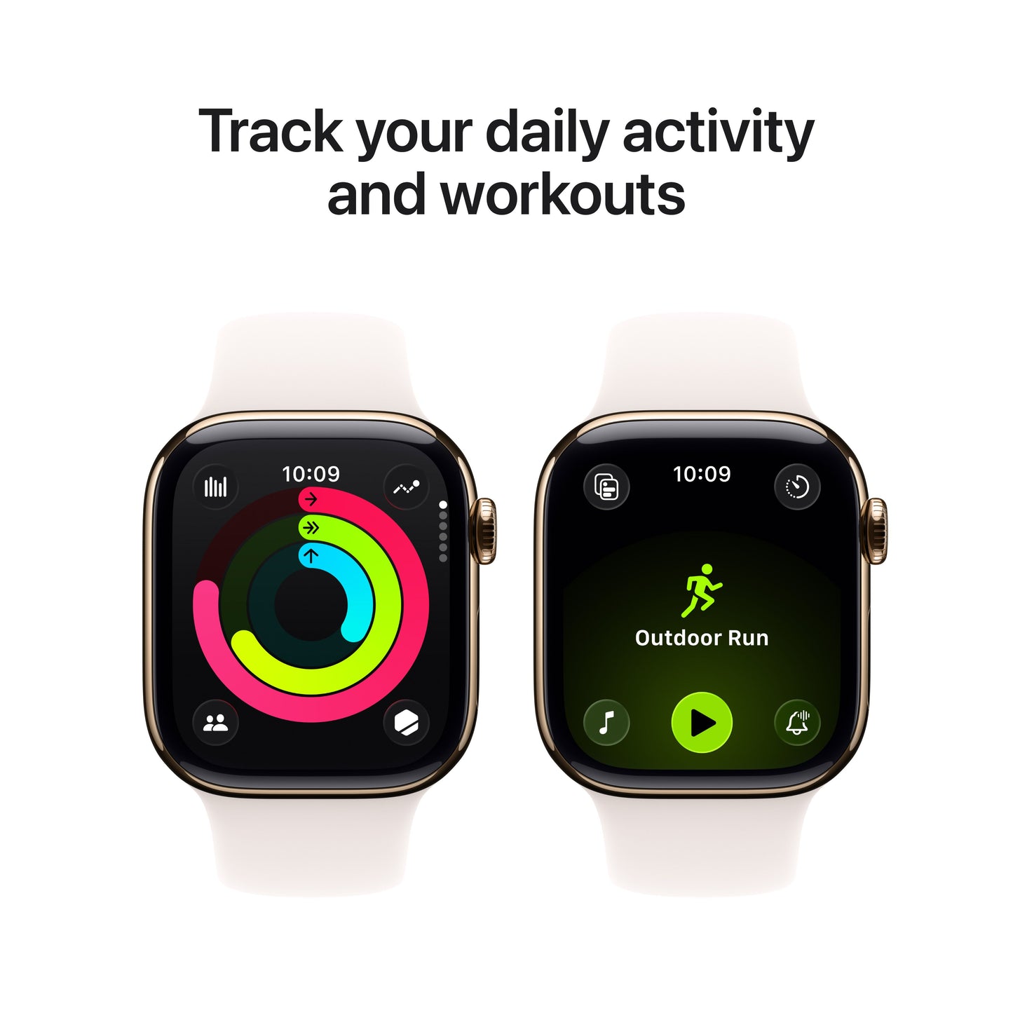 Apple Watch Series 11 GPS + Cellular 42mm arany titántok, lágy rózsaszín sportszíj - M/L - iSTYLE HU