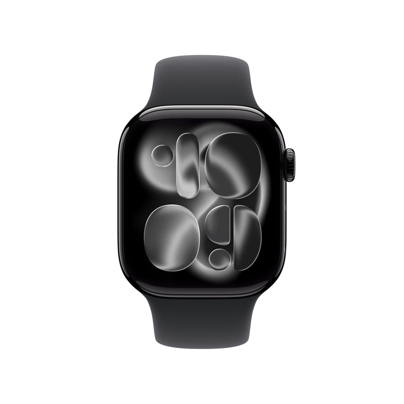 Apple Watch Series 11 GPS + Cellular 42mm kozmoszfekete alumíniumtok, fekete sportszíj - M/L - iSTYLE HU