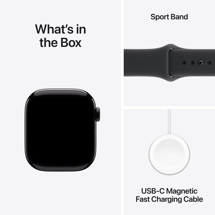 Apple Watch Series 11 GPS + Cellular 42mm kozmoszfekete alumíniumtok, fekete sportszíj - M/L - iSTYLE HU