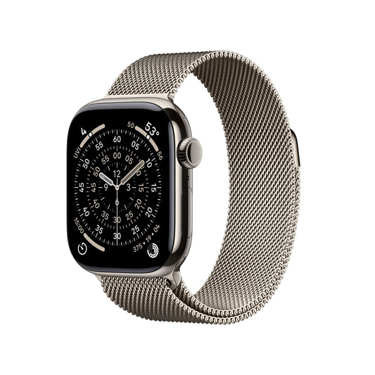 Apple Watch Series 11 GPS + Cellular 42mm natúr titántok, natúr milánói szíj - iSTYLE HU