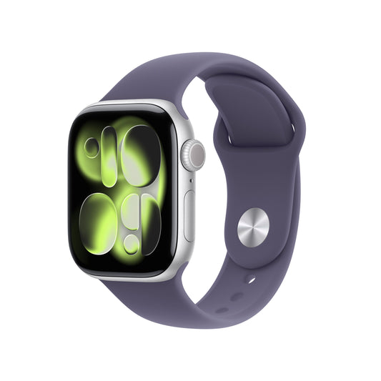 Apple Watch Series 11 GPS + Cellular 42mm ezüst alumíniumtok, lila köd sportszíj - S/M - iSTYLE HU
