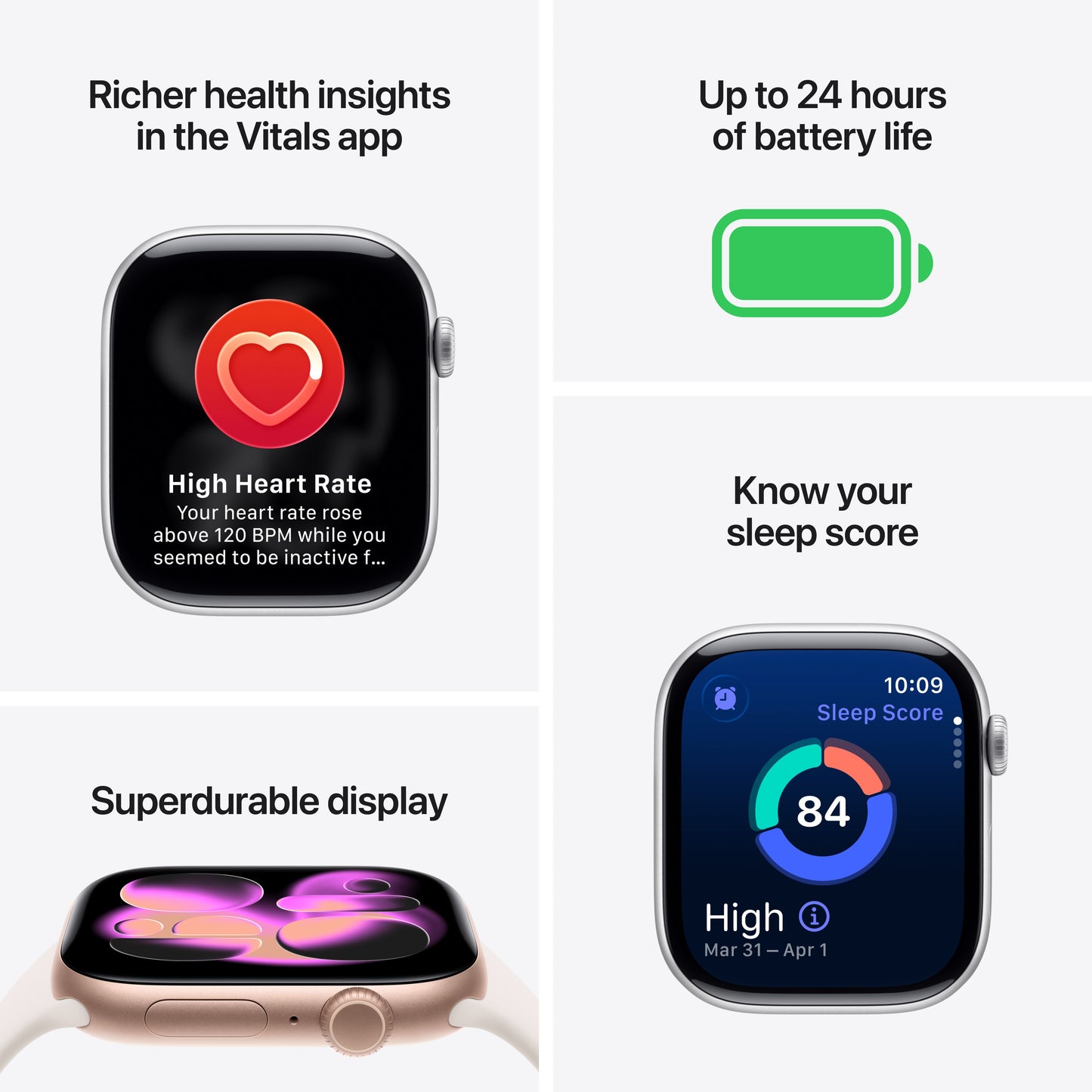 Apple Watch Series 11 GPS + Cellular 42mm ezüst alumíniumtok, lila köd sportszíj - M/L - iSTYLE HU