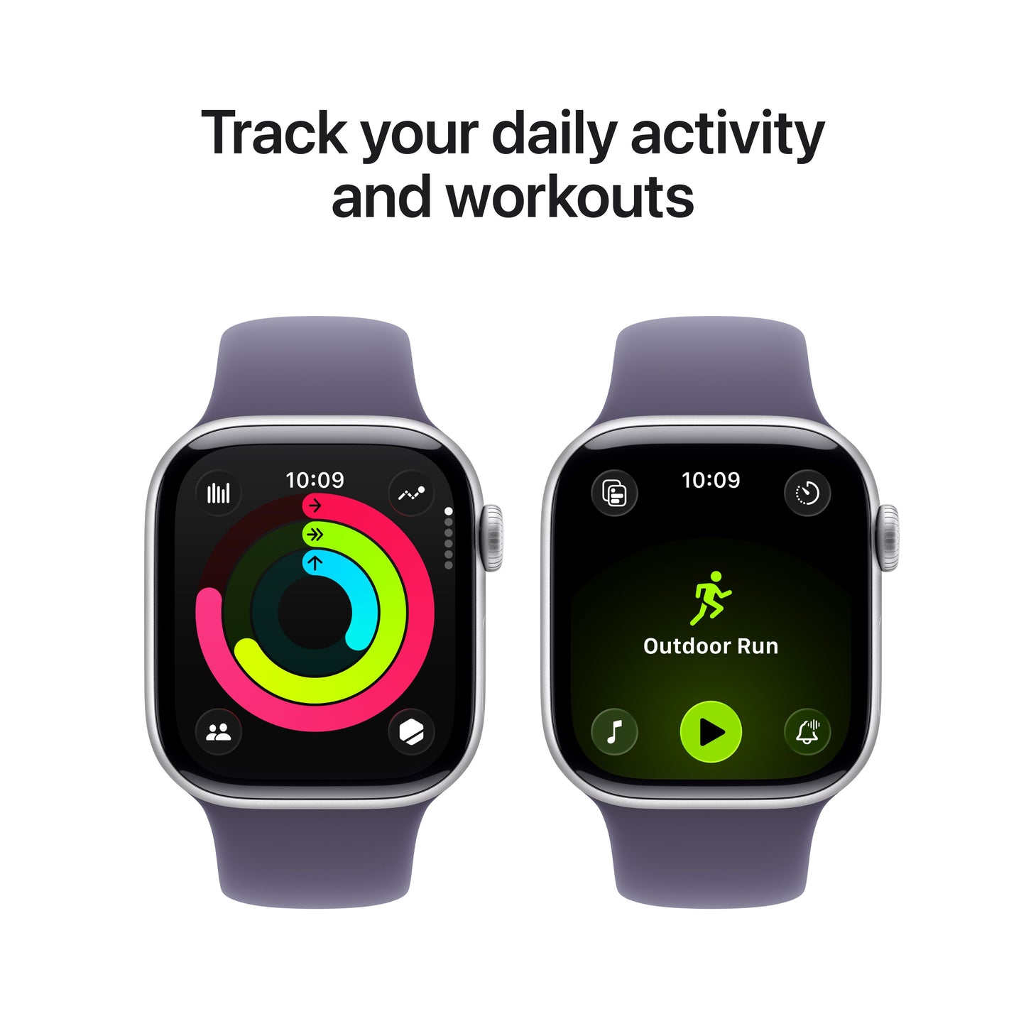 Apple Watch Series 11 GPS + Cellular 42mm ezüst alumíniumtok, lila köd sportszíj - M/L - iSTYLE HU