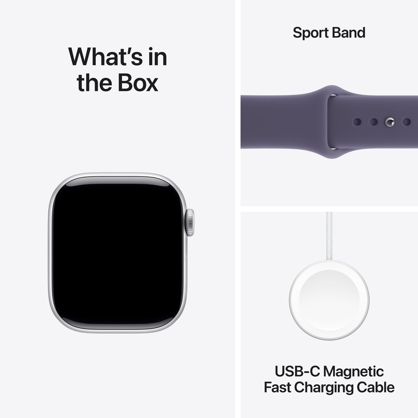 Apple Watch Series 11 GPS + Cellular 42mm ezüst alumíniumtok, lila köd sportszíj - M/L - iSTYLE HU