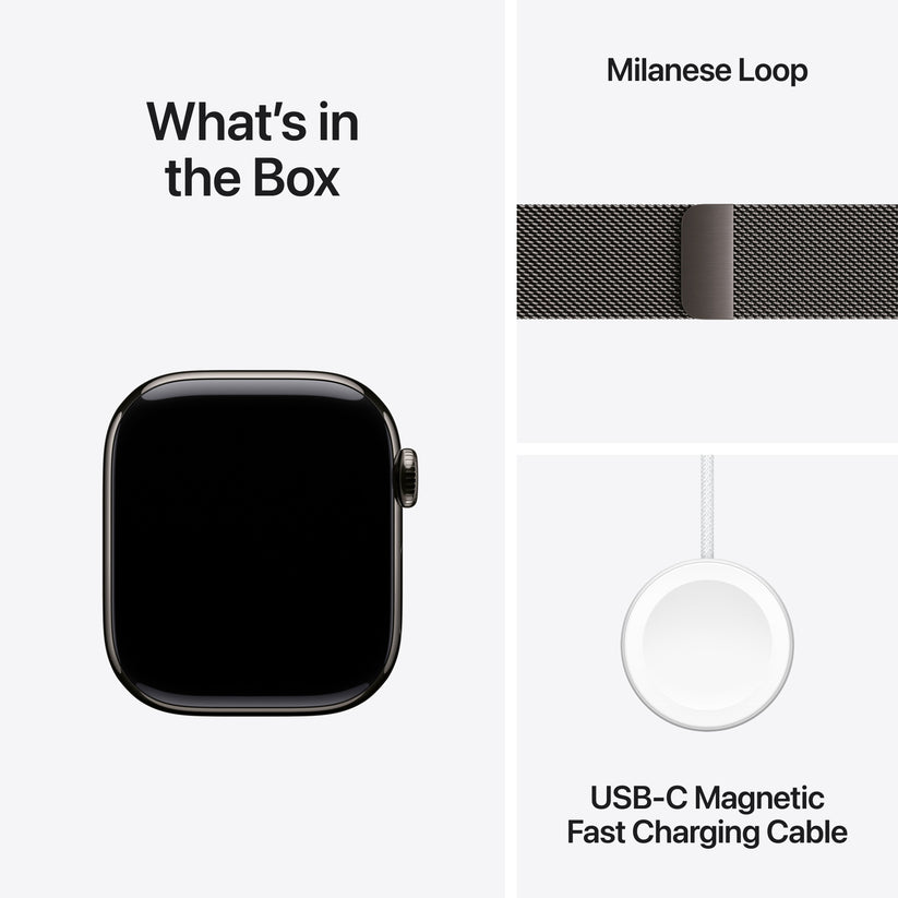 Apple Watch Series 11 GPS + Cellular 42mm palaszürke titántok, palaszürke milánói szíj - iSTYLE HU