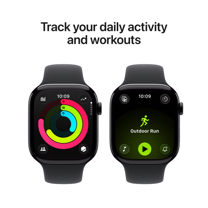 Apple Watch Series 11 GPS 46mm kozmoszfekete alumíniumtok, fekete sportszíj - M/L - iSTYLE HU