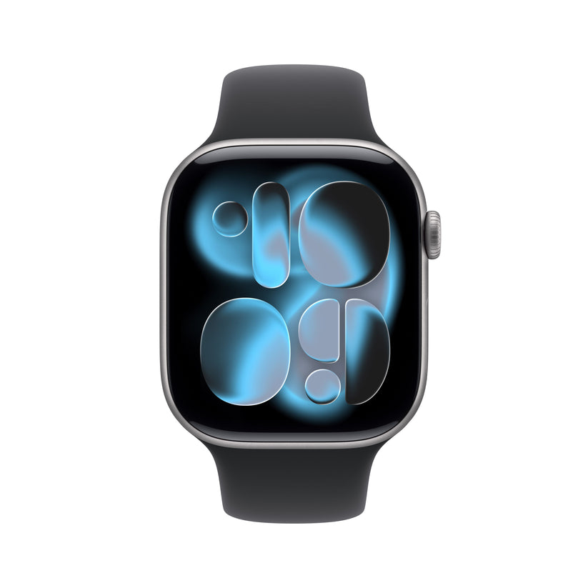Apple Watch Series 11 GPS 46mm asztroszürke alumíniumtok, fekete sportszíj - S/M - iSTYLE HU