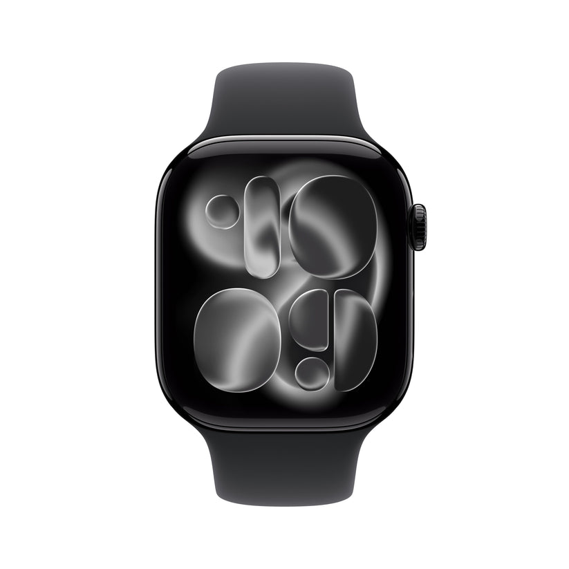 Apple Watch Series 11 GPS + Cellular 46mm kozmoszfekete alumíniumtok, fekete sportszíj - S/M - iSTYLE HU