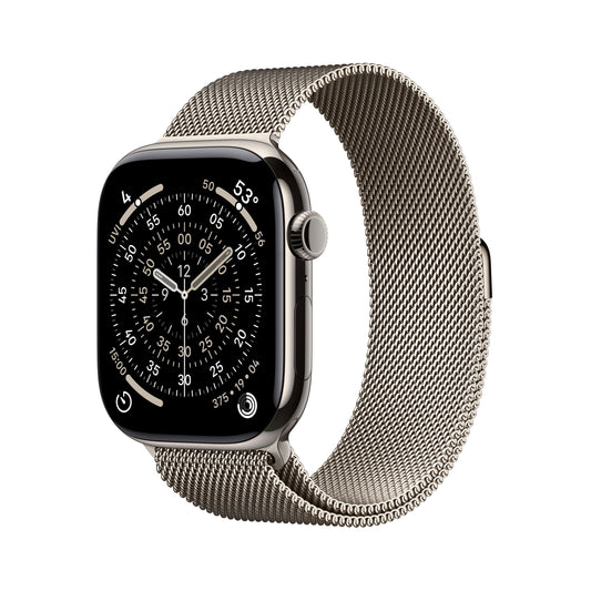 Apple Watch Series 11 GPS + Cellular 46mm natúr titántok, natúr milánói szíj - S/M - iSTYLE HU