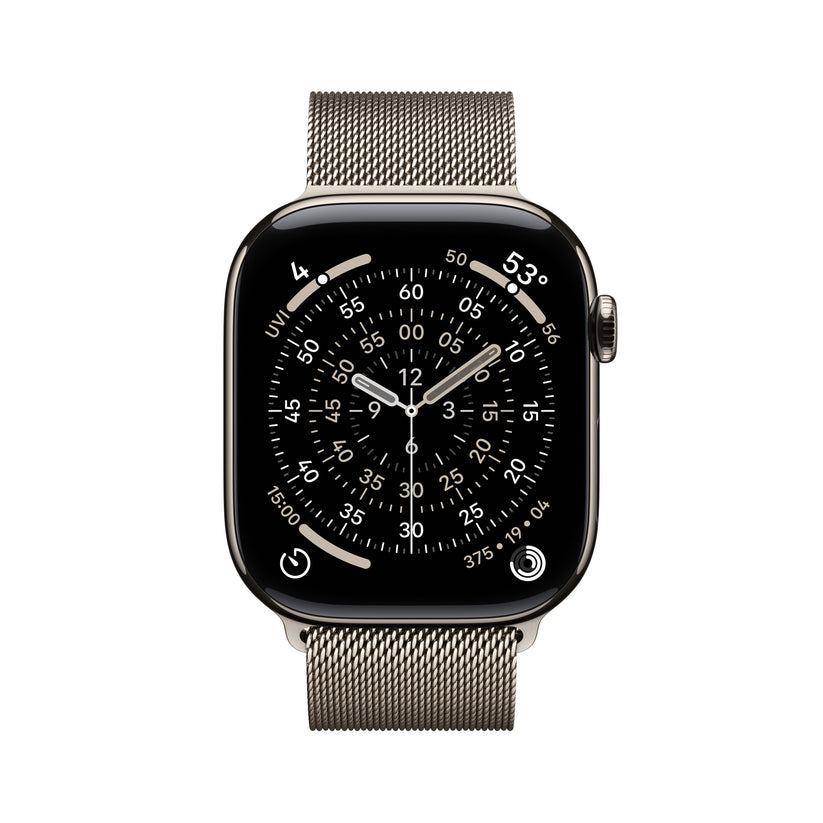 Apple Watch Series 11 GPS + Cellular 46mm natúr titántok, natúr milánói szíj - S/M - iSTYLE HU