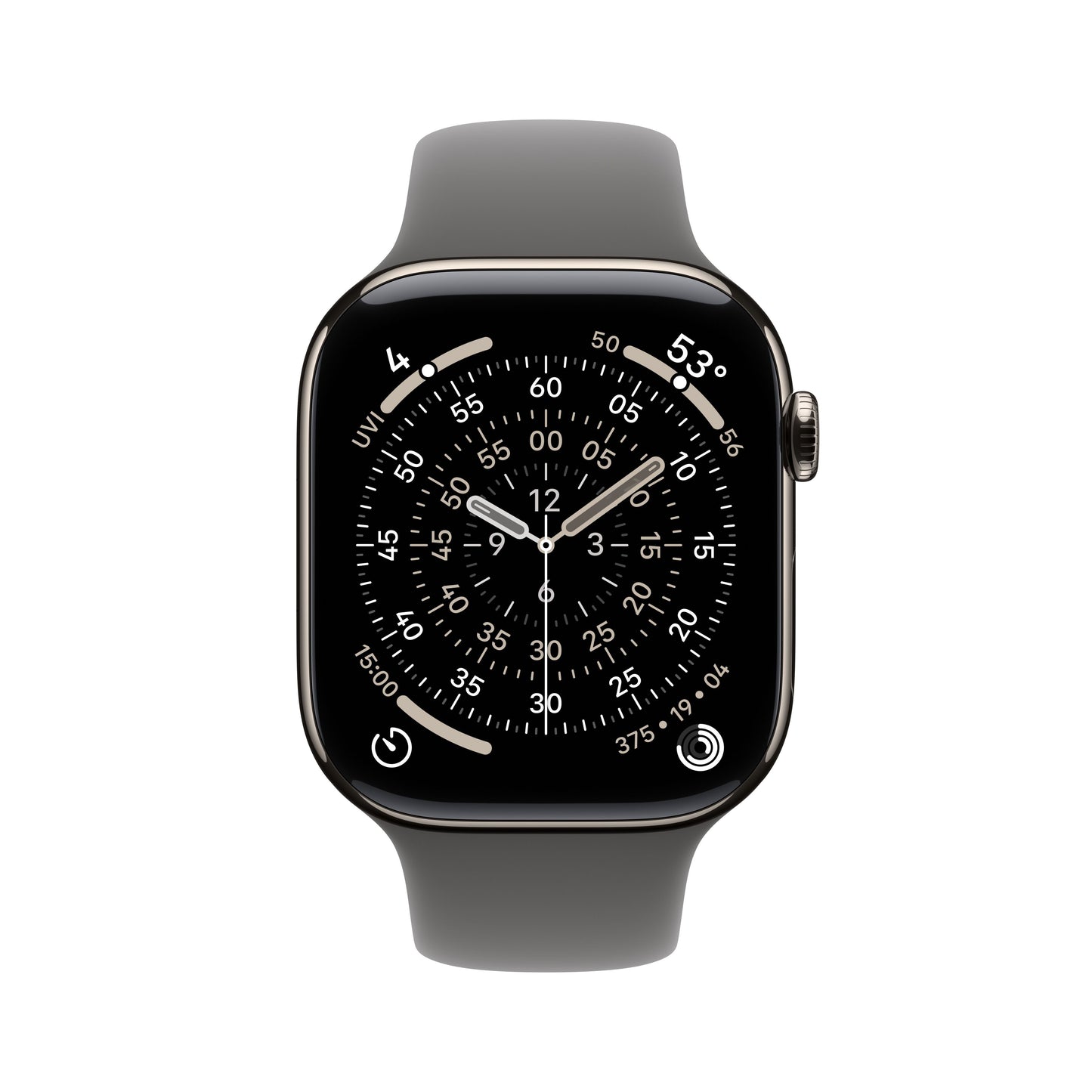 Apple Watch Series 11 GPS + Cellular 46mm natúr titántok, kőszürke sportszíj - S/M - iSTYLE HU