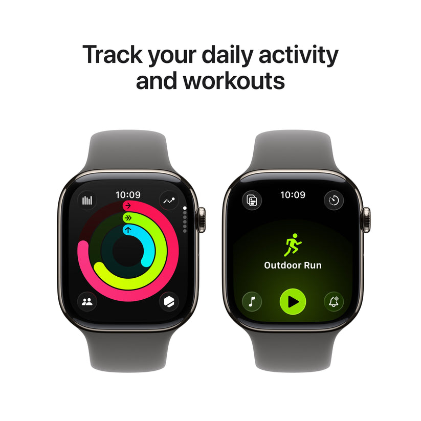 Apple Watch Series 11 GPS + Cellular 46mm natúr titántok, kőszürke sportszíj - S/M - iSTYLE HU