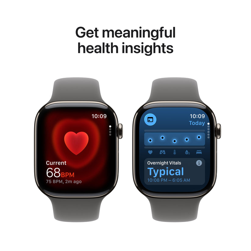 Apple Watch Series 11 GPS + Cellular 46mm natúr titántok, kőszürke sportszíj - S/M - iSTYLE HU