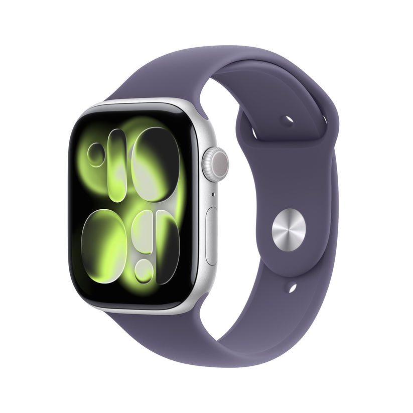 Apple Watch Series 11 GPS + Cellular 46mm ezüst alumíniumtok, lila köd sportszíj - S/M - iSTYLE HU