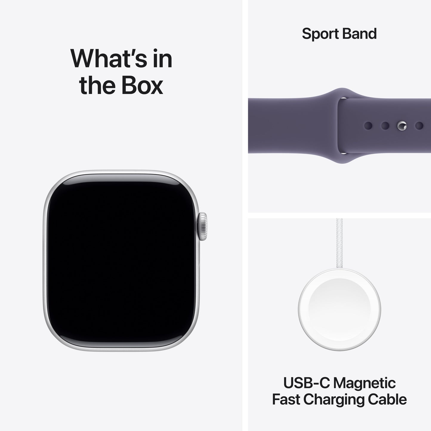 Apple Watch Series 11 GPS + Cellular 46mm ezüst alumíniumtok, lila köd sportszíj - S/M - iSTYLE HU